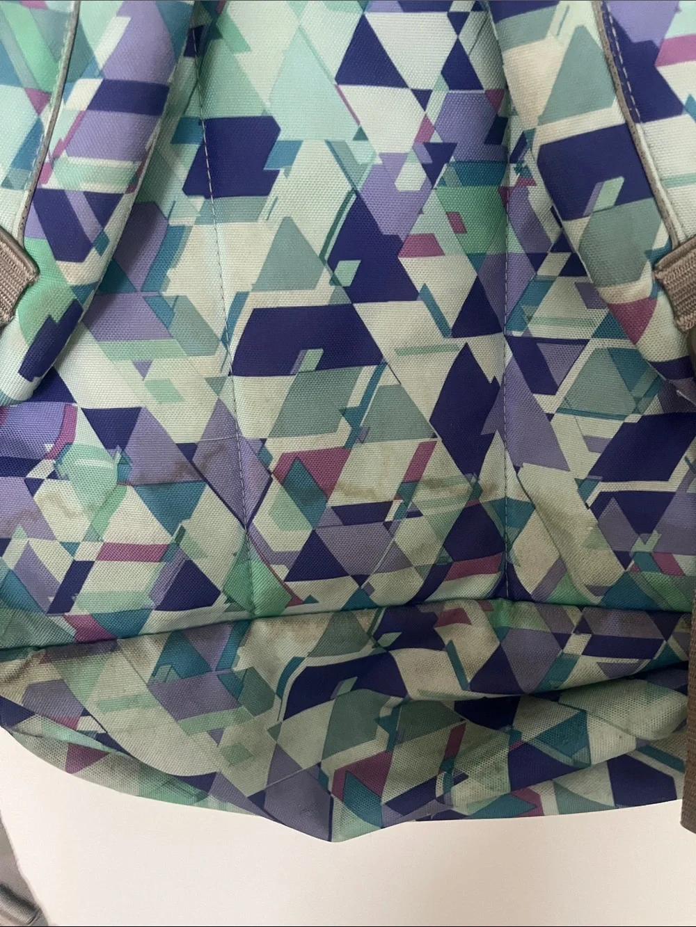L.L. Bean Geometric Print Backpack in Teal, Navy, Purple